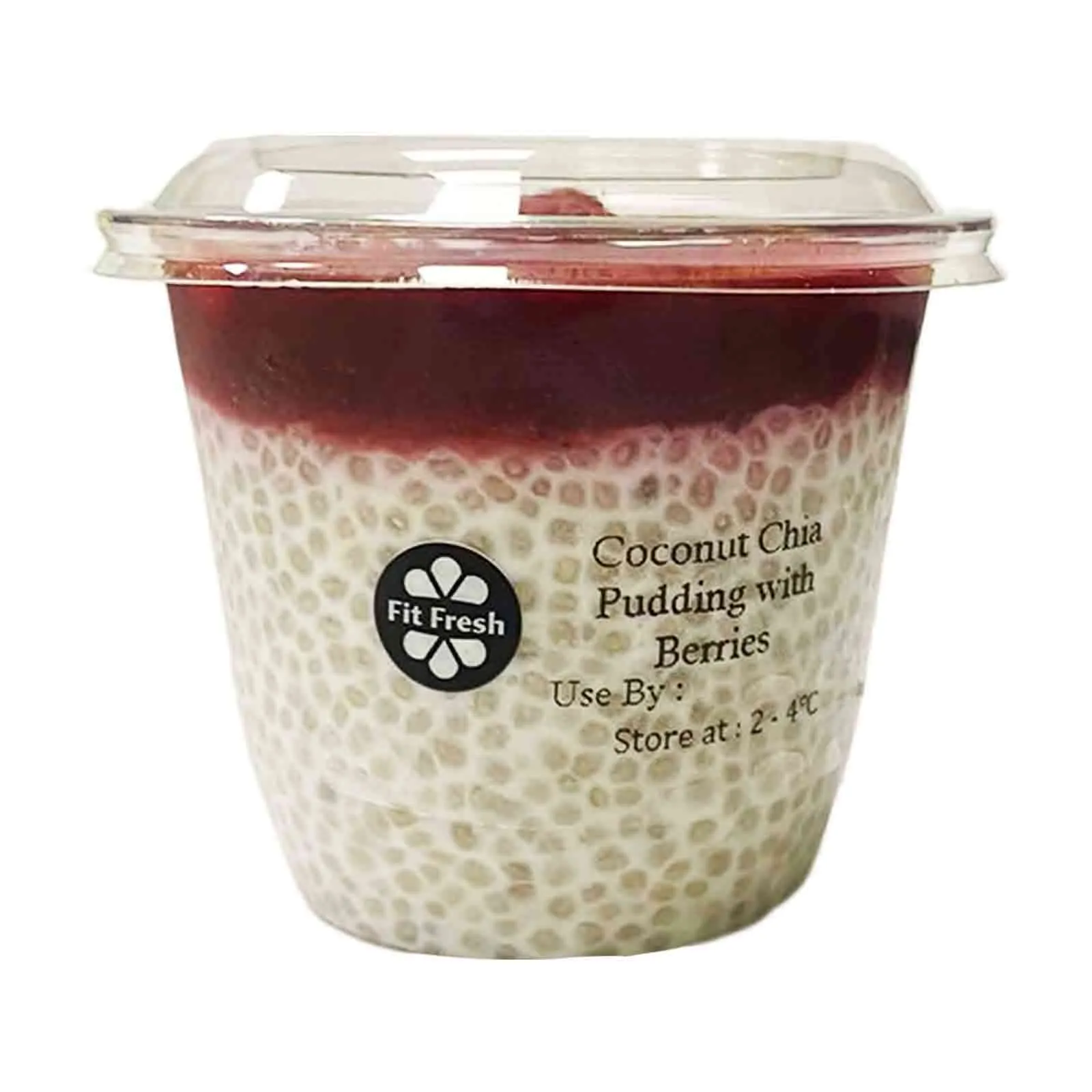 COCONUT CHIA PUDDING WITH BERRIES ( 150 GM )