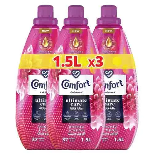 FABRIC SOFTENER CONCENT ULTI-CARE ORCHID & MUSK COMFORT (  3 X 1500 ml )