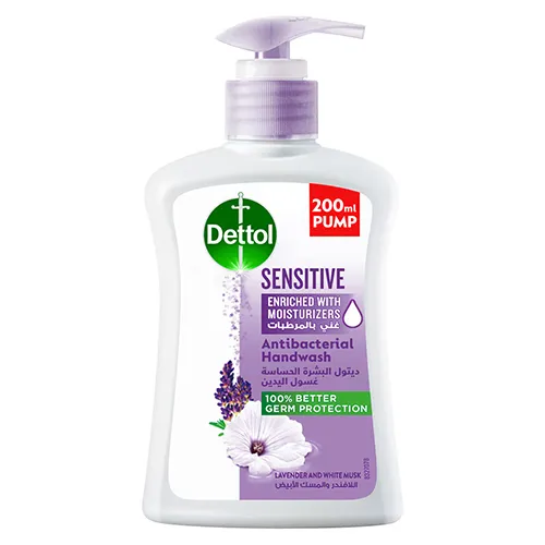 HAND WASH LAVENDER & WHITE MUSK SENSITIVE DETTOL ( 200 ml )