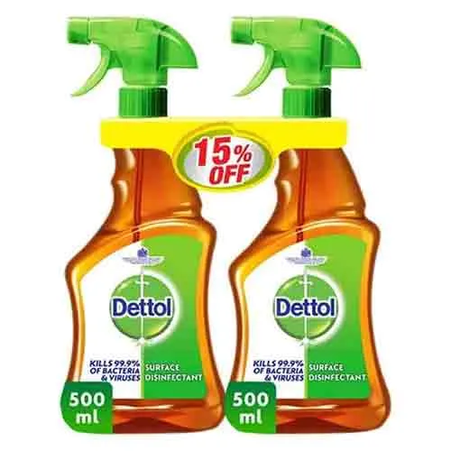 SURFACE DISINFECTANT SPRAY DETTOL (2 X 500 ML)