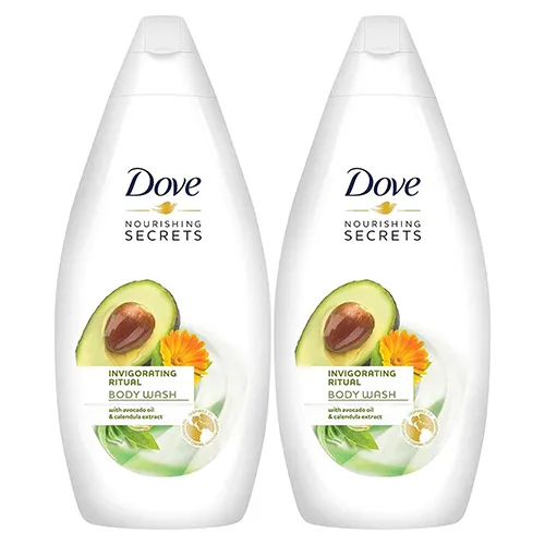 BODY WASH NOURISHING AVOCADO OIL & CALENDULA EXTRACT DOVE (2X500 ml)