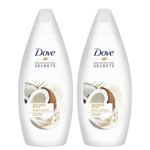 BODY WASH RESTORING RITUALS WITH COCONUT OIL & ALMOND MILK DOVE ( 2 X 250 ML )
