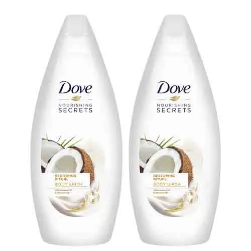 BODY WASH RESTORING RITUALS WITH COCONUT OIL & ALMOND MILK DOVE ( 2 X 250 ML )