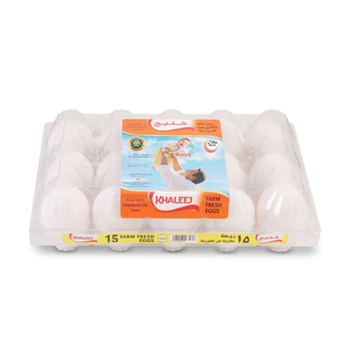  Khaleej White Egg Large 15 Pcs
