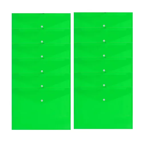 ENVELOP PLASTIC GREEN FLOOLSCAP MY CLEAR ( 12 PCS )