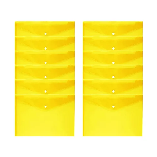 ENVELOP PLASTIC YELLOW FLOOLSCAP MY CLEAR ( 12 PCS )