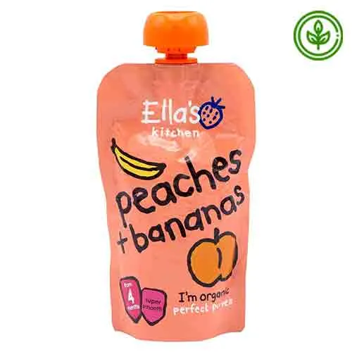 PUREE PEACHES & BANANA ELLAS ( 120 gm )