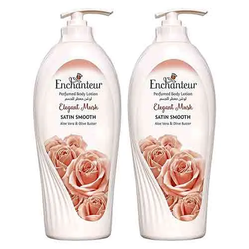 BODY LOTION SATIN SMOOTH ELEGANT MUSK ENCHANTUER (2 X 500 ML)