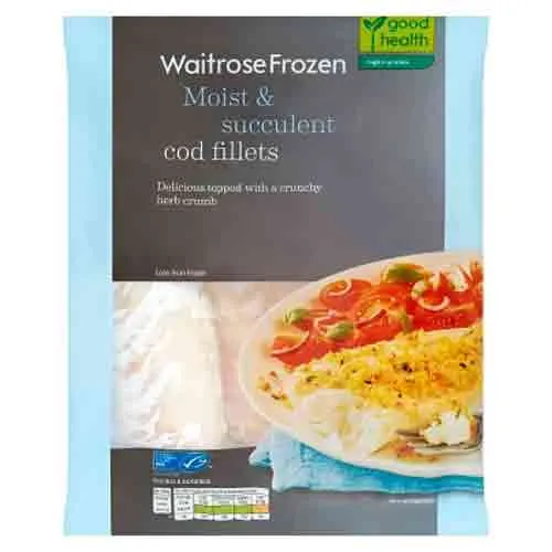 FISH COD FILLETS FROZEN WAITROSE 