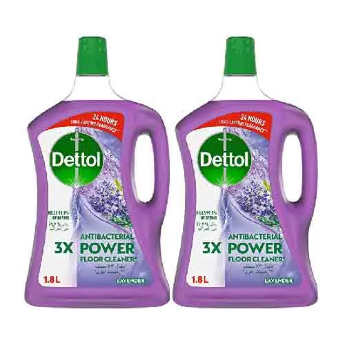 FLOOR CLEANER ANTIBACTERIAL POWER 3X LAVENDER DETTOL (2 X 1.8 LTR)