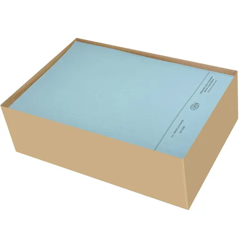 FOLDER SQUARE CUT BLUE W/O FASTENER A4 320 GSM FIS ( 50 PC )
