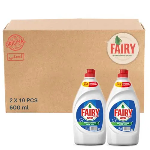 DISHWASHING LIQUID SOAP ANTIBACTERIAL ALTERNATE POWER TO BLEACH FAIRY (10x(2x600 ML))
