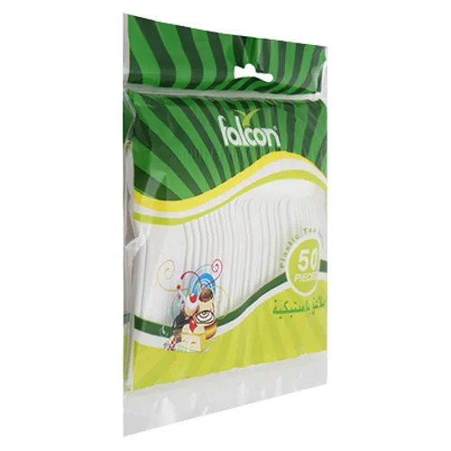 DISPOSABLE PLASTIC WHITE SPOON FALCON ( 50 PCS )