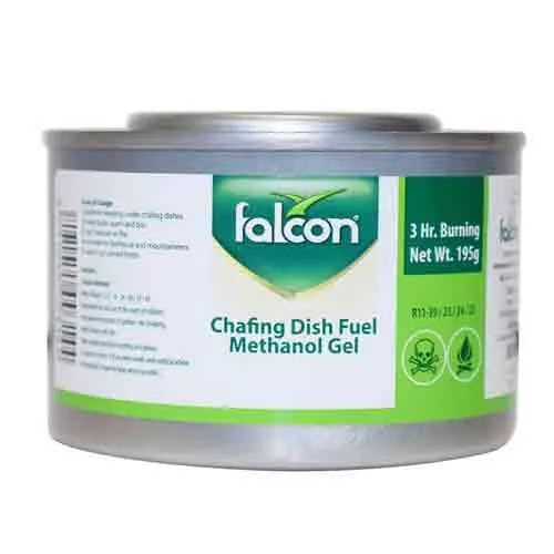 CHAFING DISH FUEL METHANOL GEL 3 HRS BURNING FALCON ( 195 gm )