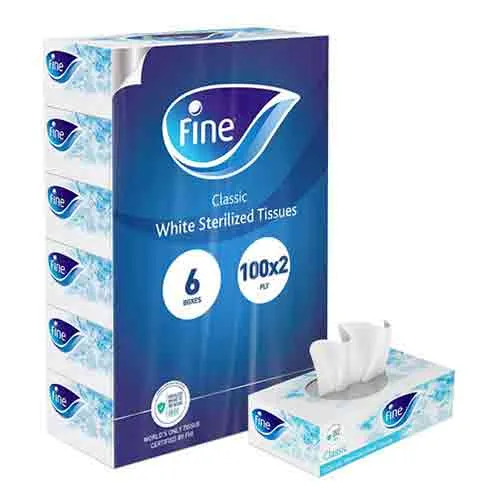 TISSUE FACIAL CLASSIC FINE  100 X 2PLY ( 6 PCS )