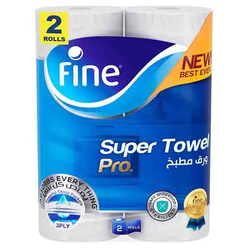 KITCHEN PAPER TOWEL FINE 60 x 2 PLY (2 ROLL)