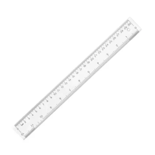 RULER PLASTIC CLEAR 30 CM FIS ( 1 PC )