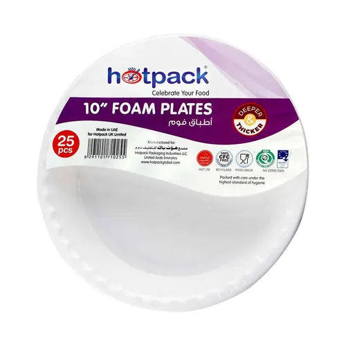 DISPOSABLE PLATE FOAM 10 ( 25 PCS )