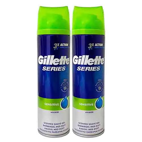 SHAVING GEL SENSITIVE GILLETTE ( 2 X 200 ml ) 