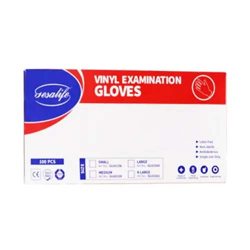 VINYL GLOVES PF WHITE LARGE GESALIFE (100 PCS )