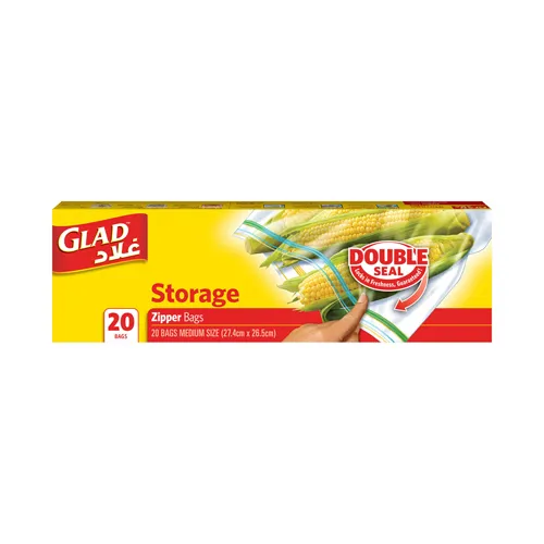 ZIPPER BAG STORAGE 27.4 CM X 26.5 CM GLAD ( 20  PCS )
