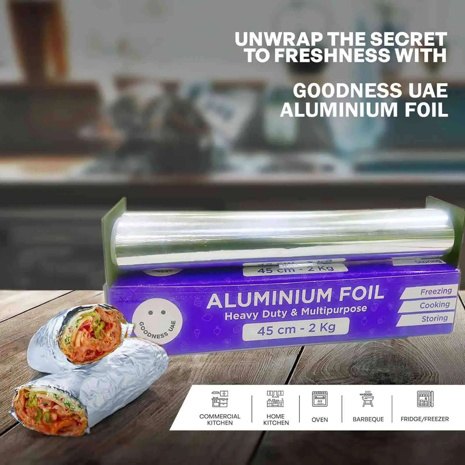 Goodness Aluminium Foil 45 cm 1 x 2 Kg
