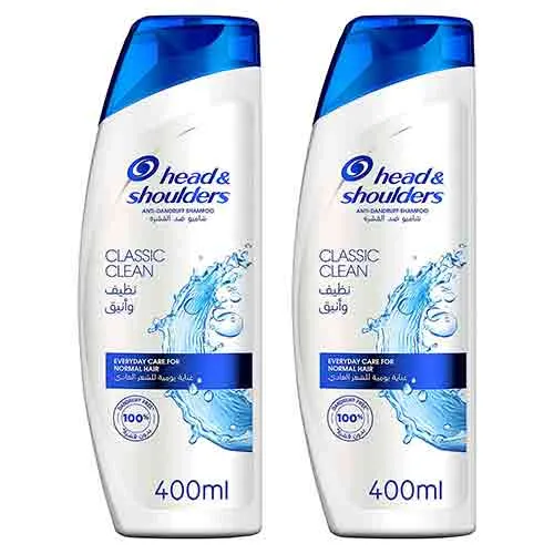 SHAMPOO CLASSIC CLEAN HEAD & SHOULDERS ( 2 X 400 ML )