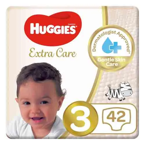 DIAPER EXTRA CARE SIZE 3,4 - 9 kg HUGGIES ( 42 PCS )