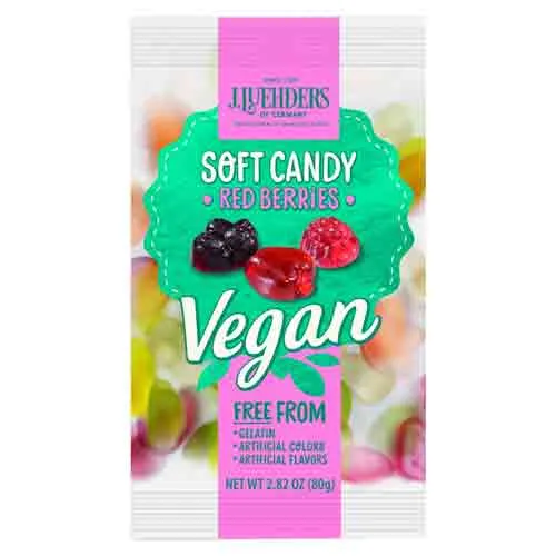 CANDY SOFT RED BERRIES VEGAN J LUEHDERS ( 45 gm )