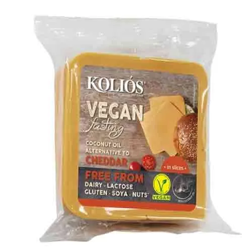 CHEESE CHEDDAR VEGAN ALTERNATE SLICES KOLIOS ( 200 gm )