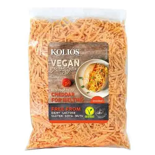 CHEESE CHEDDAR VEGAN ALTERNATE SHREDDED KOLIOS ( 200 gm )