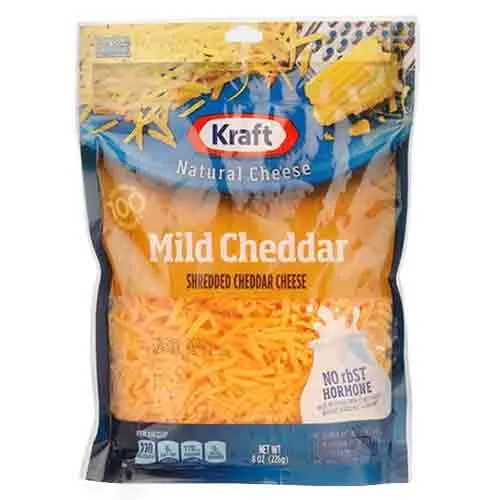 CHEESE MILD CHEDDAR SHREDDED KRAFT ( 226 GM )