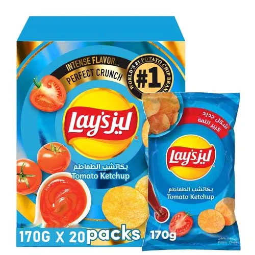 CHIPS KETCHUP LAYS ( 20 X 170 gm )