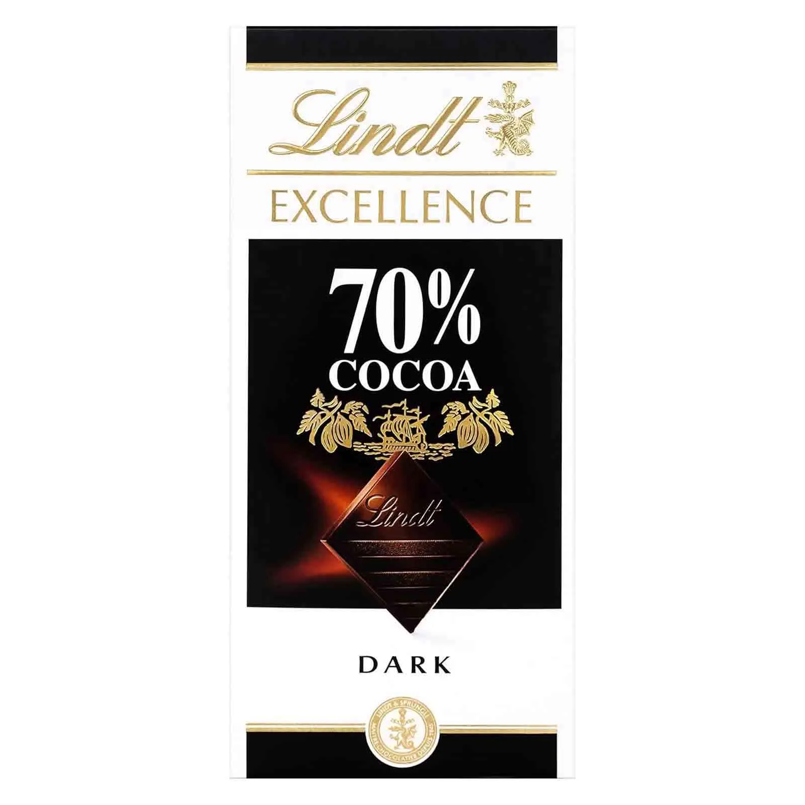 CHOCOLATE 70% COCOA INTENSE DARK EXCELLENCE LINDT ( 100 GM )