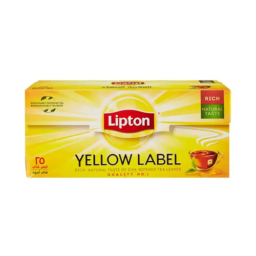 TEA BAG BLACK YELLOW LABEL LIPTON ( 25 BGS )