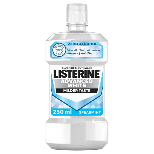 MOUTH WASH ADVANCED WHITE MILDER TASTE LISTERINE ( 250 ML )