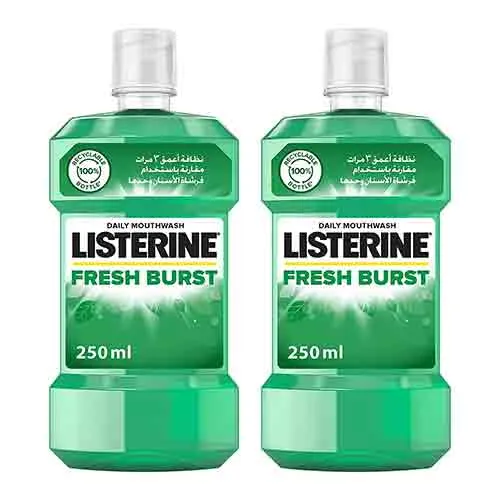 MOUTH WASH FRESH BURST LISTERINE (2 X 250 ML)