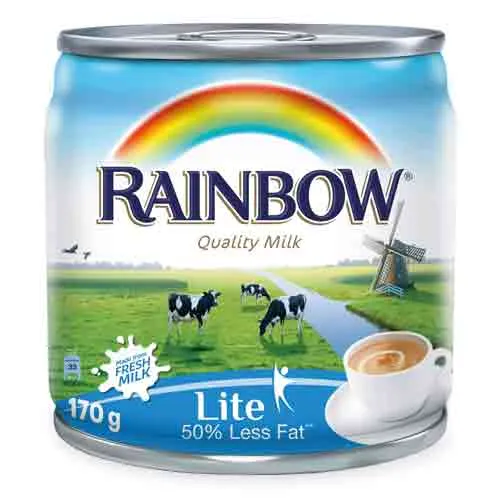 MILK EVAPORATED LITE RAINBOW ( 170 gm )