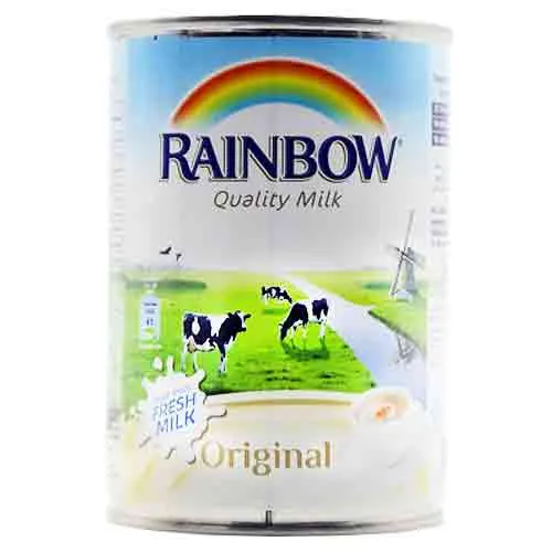 MILK EVAPORATED LITE RAINBOW ( 410 gm )