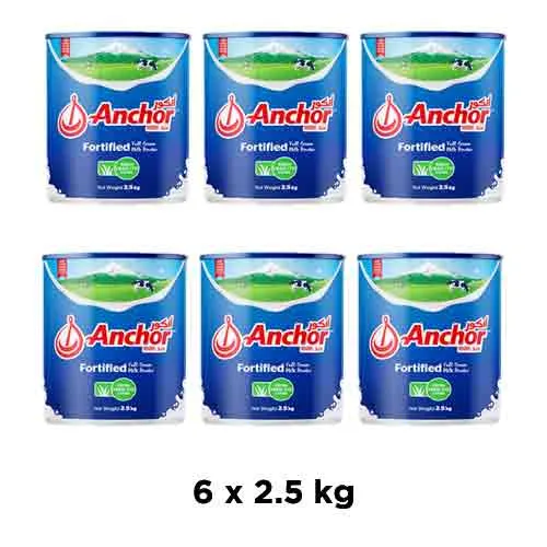 MILK POWDER TIN ANCHOR ( 6 X 2.5 kg )