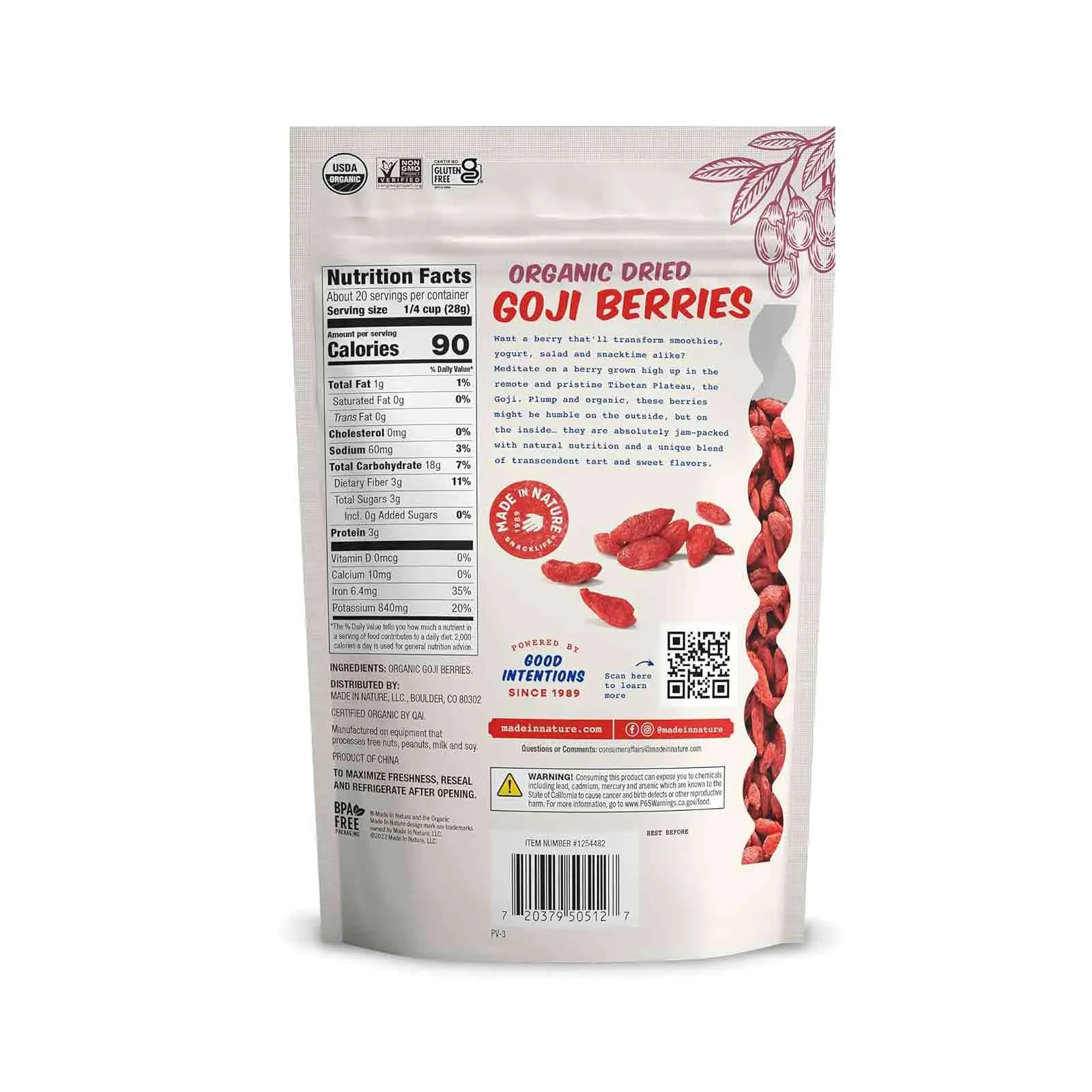 Made In Nature Organic Goji Berries 567 g