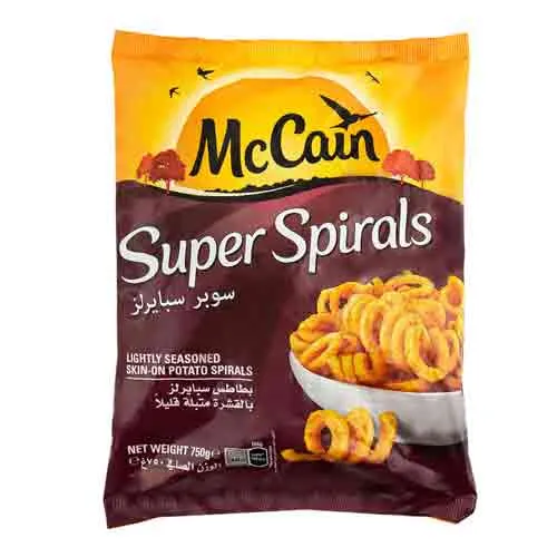 SEASONED POTATOES SUPER SPIRALS MCCAIN ( 750 GM )