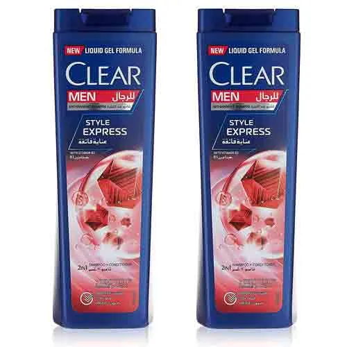 SHAMPOO & CONDITIONER 2 IN 1 STYLE EXPRESS ANTI DANDRUFF MENS CLEAR ( 2 X 400 ml )