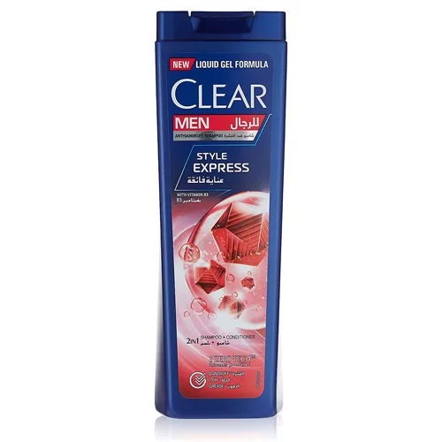 SHAMPOO & CONDITIONER 2 IN 1 STYLE EXPRESS ANTI DANDRUFF MENS CLEAR ( 400 ML )