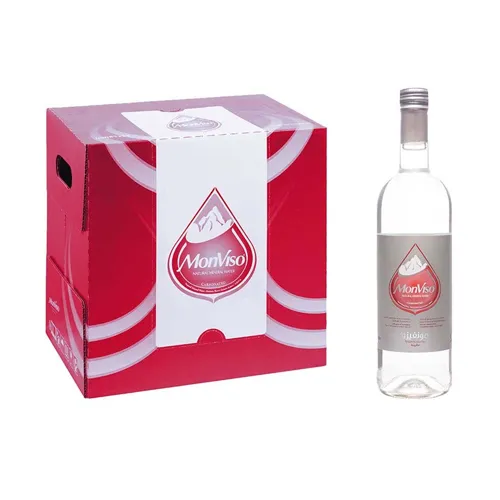 WATER SPARKLING MINERAL GLASS BOTTLE MONVISO ( 12 X 750 ML )