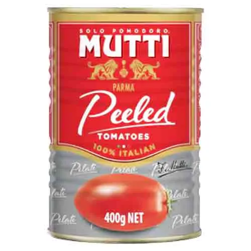WHOLE PEELED PLUM TOMATOES MUTTI ( 400 GM )