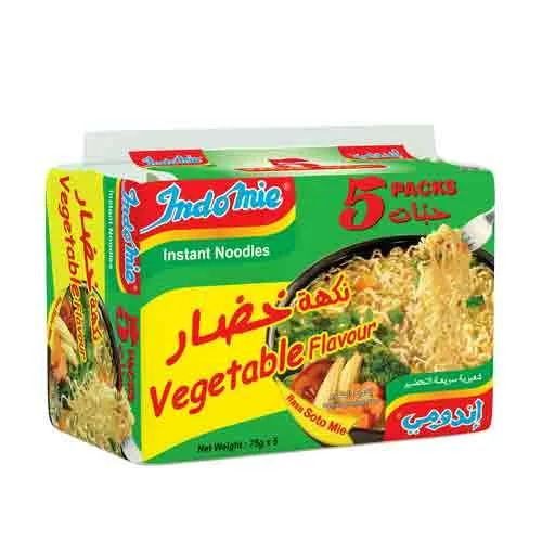 NOODLES INSTANT VEGETABLE FLAVOUR INDOMIE ( 5 X 75 gm )