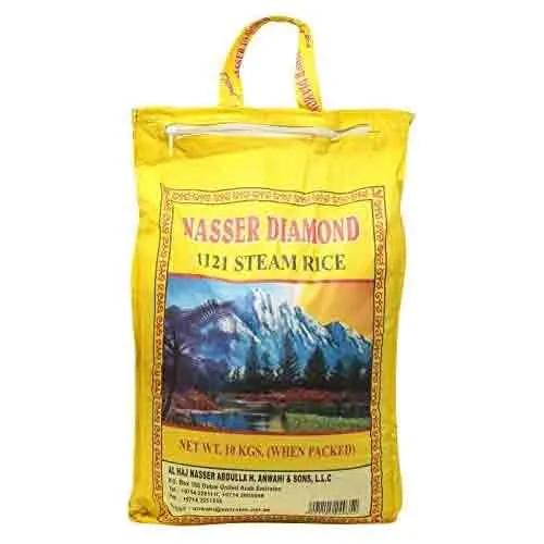 RICE BASMATI STEAM 1121 NASSER DIAMOND ( 10 KG )