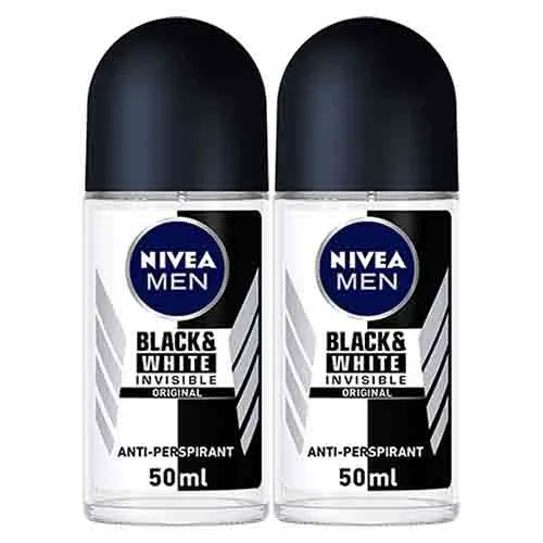 ROLL ON MEN ANTIPERS BLACK & WHITE INVISIBLE ORIGINAL NIVEA (2 x 50 ML)