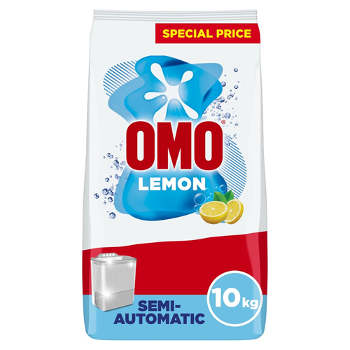LAUNDRY DETERGENT POWDER SEMI AUTOMATIC LEMON OMO ( 10 KG )